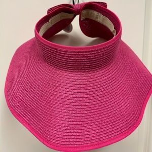 NWT Foldable Large Brim Sun Visor, Hot Pink